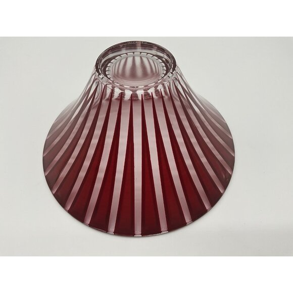 Anders Lindblom "Twist" Bowl Nybro Glassworks Scandinavian Art Glass Red/CLEAR - Picture 8 of 11